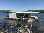 Large heavy duty private dock with entertaining amenities